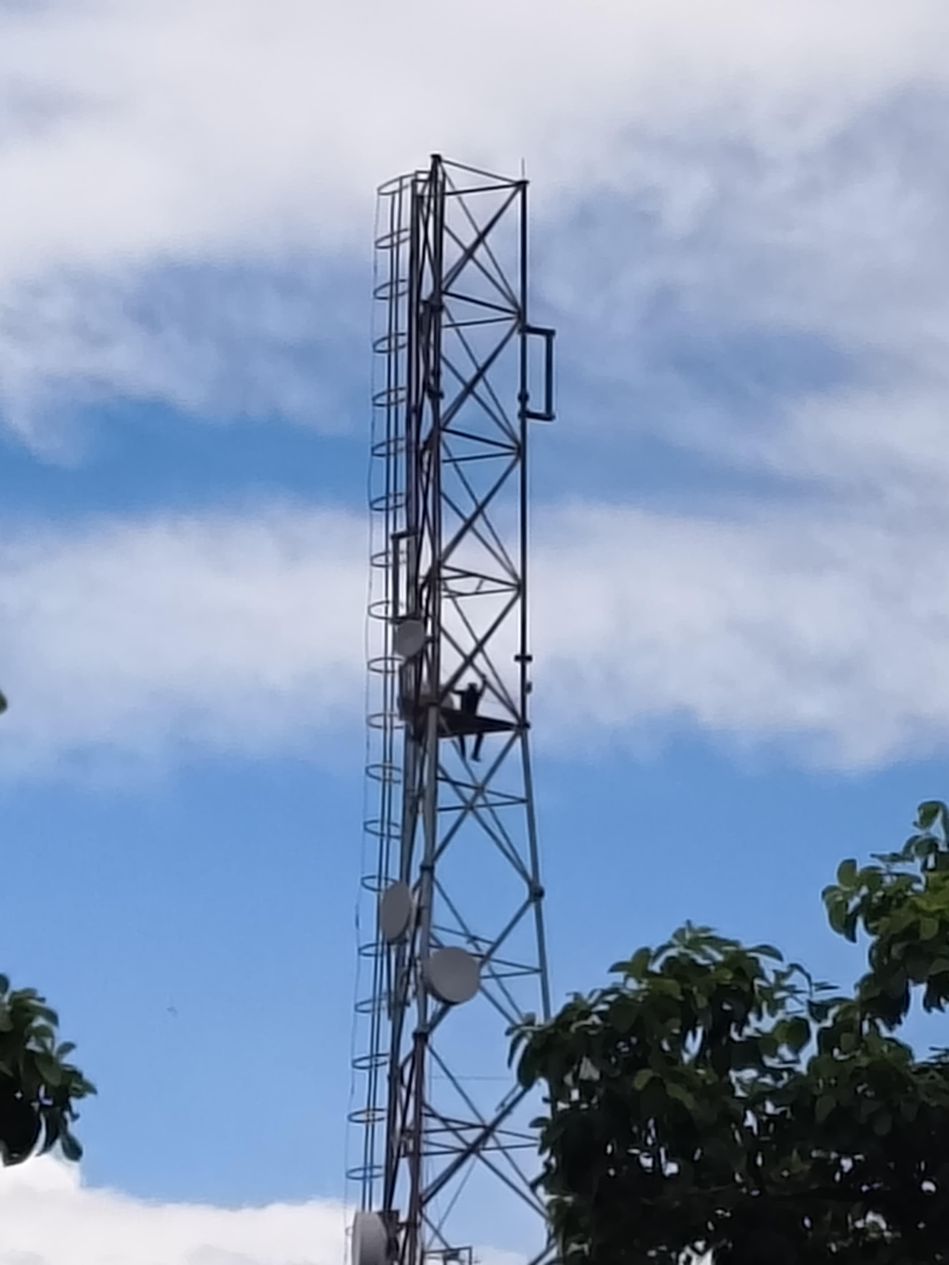 Kasganj news बिजली बिल ज्यादा आने से नाराज युवक एयरटेल टॉवर पर चढ़ा, आश्वासन के बाद उतरा 