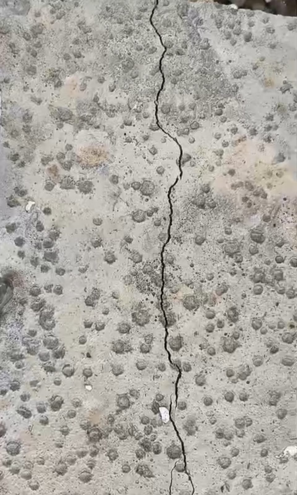 बनने के अगले दिन सीसी रोड में पड़ीं दरारें,  ग्रामीण बोले- घटिया सामग्री से किया जा रहा निर्माण 