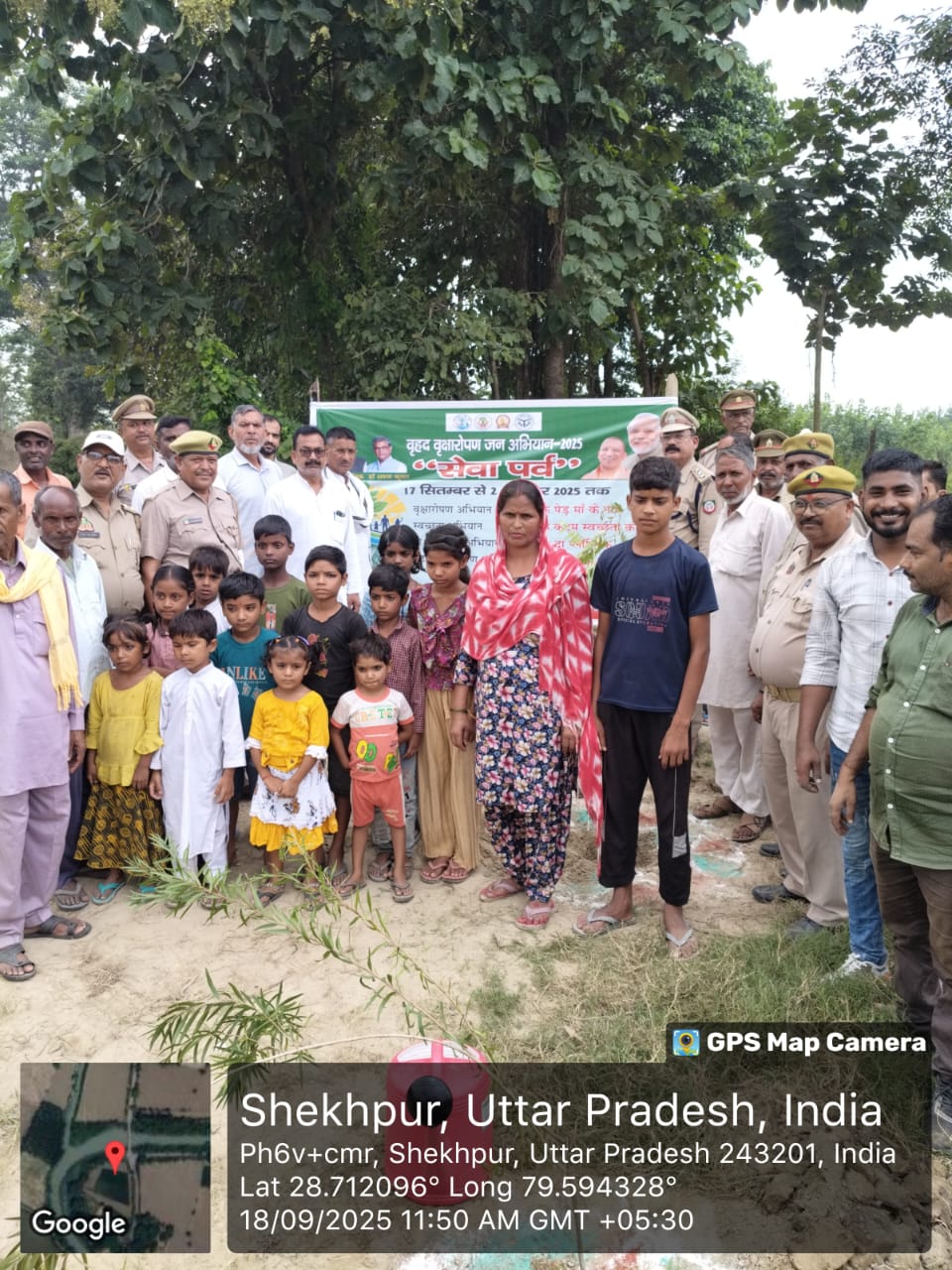 सेवा पर्व पर चुरैली डैम में धरा को हरियाली का तोहफ़ा ग्राम प्रधानों व विद्यार्थियों ने मिलकर किया वृक्षारोपण 