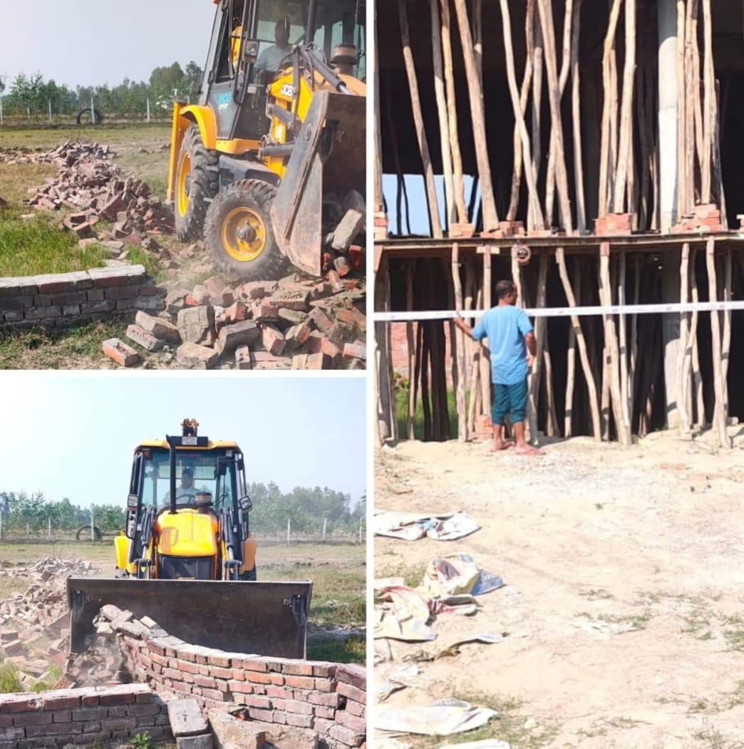Bareilly News- फतेहगंज में तीन अवैध निर्माण ढहे, दो सील