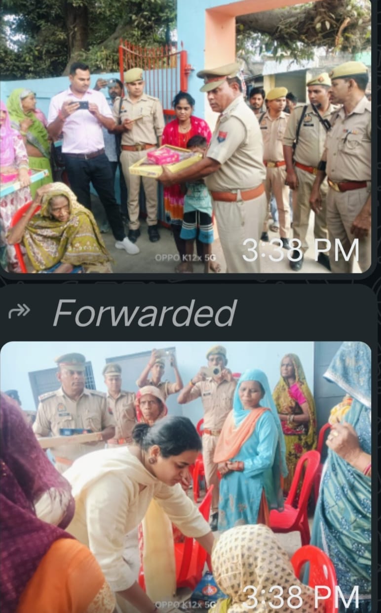 KASGANJ NEWS: दीपावली पर पुलिस अफसरों ने बांटी खुशियां, मिष्ठान और उपहार वितरित किए