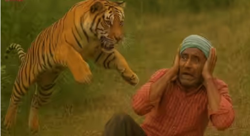 लखीमपुर खीरी न्यूज: लखीमपुर खीरी में चारा लेने गए किसान पर बाघ ने किया हमला, घायल