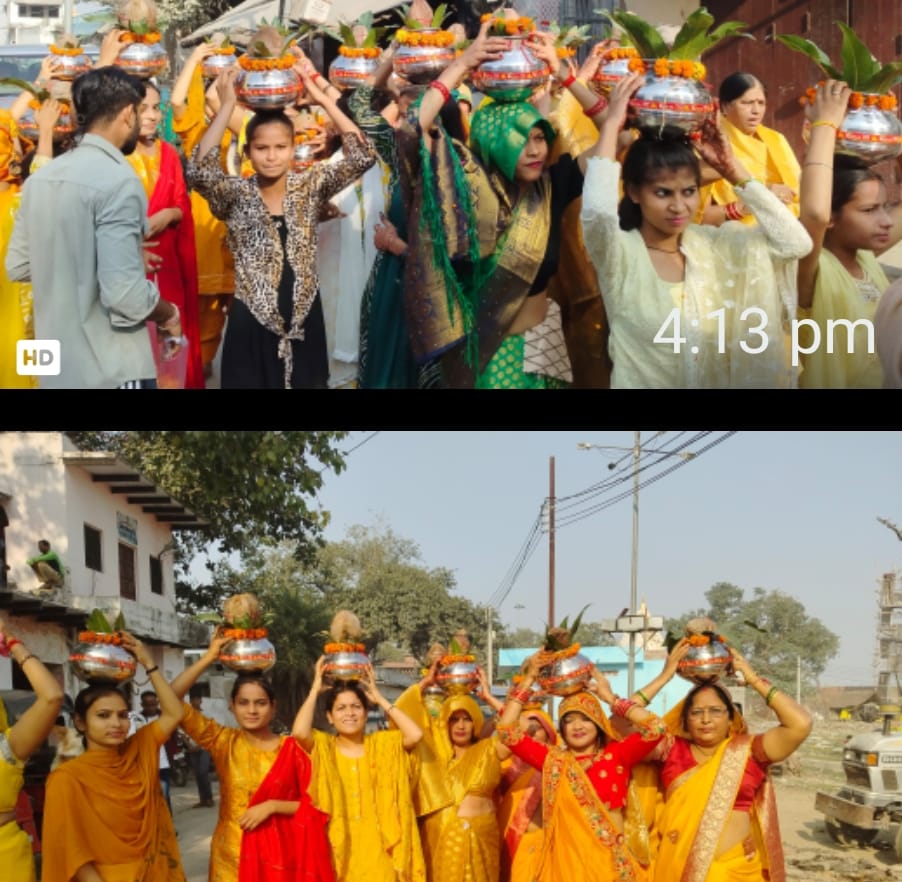 KASGANJ NEWS सोरों के लहरा में मार्गशीर्ष मास पर सात दिवसीय संगीतमय भागवत कथा का शुभारंभ