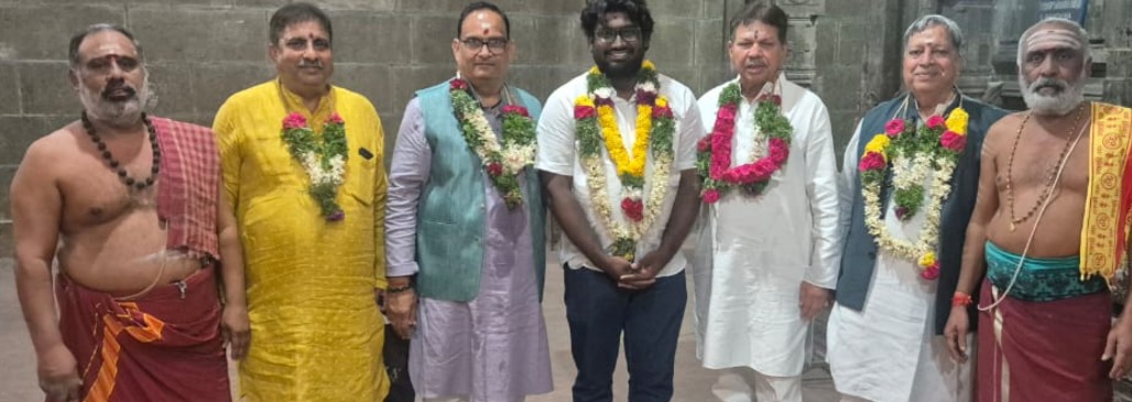 Mathura News:नवनियुक्त युवा राष्ट्रीय अध्यक्ष अरविन्द मुरलीधर ने रामेश्वरम में की विशेष पूजा