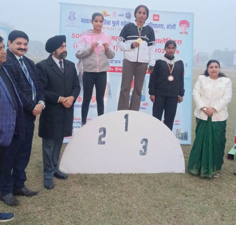 Bareilly News : एमजेपीआरयू एथलेटिक्स प्रतियोगिता : आरपी डिग्री कॉलेज के खिलाड़ियों का शानदार आगाज़, लंबी कूद में दो स्वर्ण