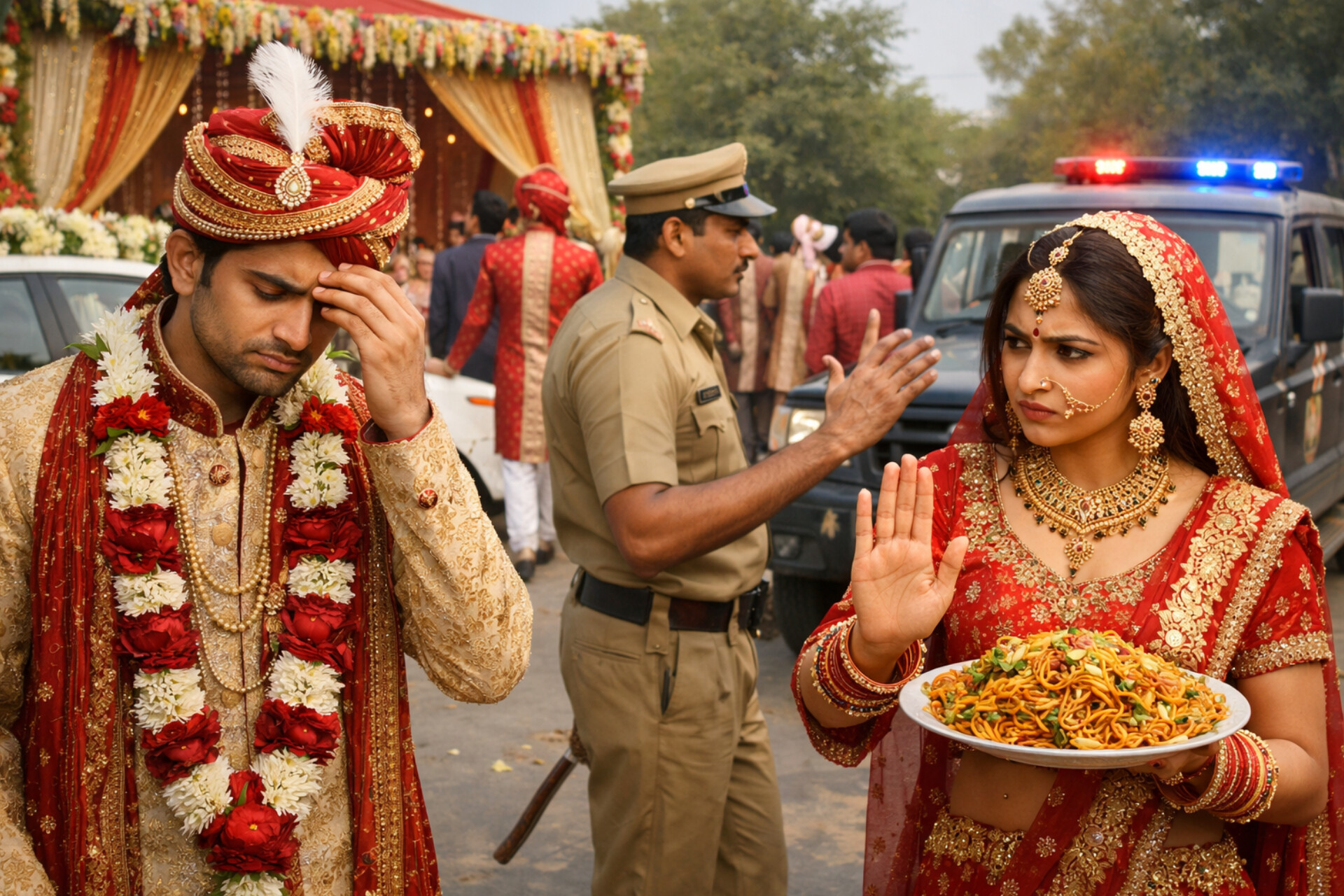 KASGANJ:चाऊमीन में तेज मिर्च से उठा विवाद, टूटी शादी,थाने में समझौते के बाद बिना दुल्हन लौटी बारात