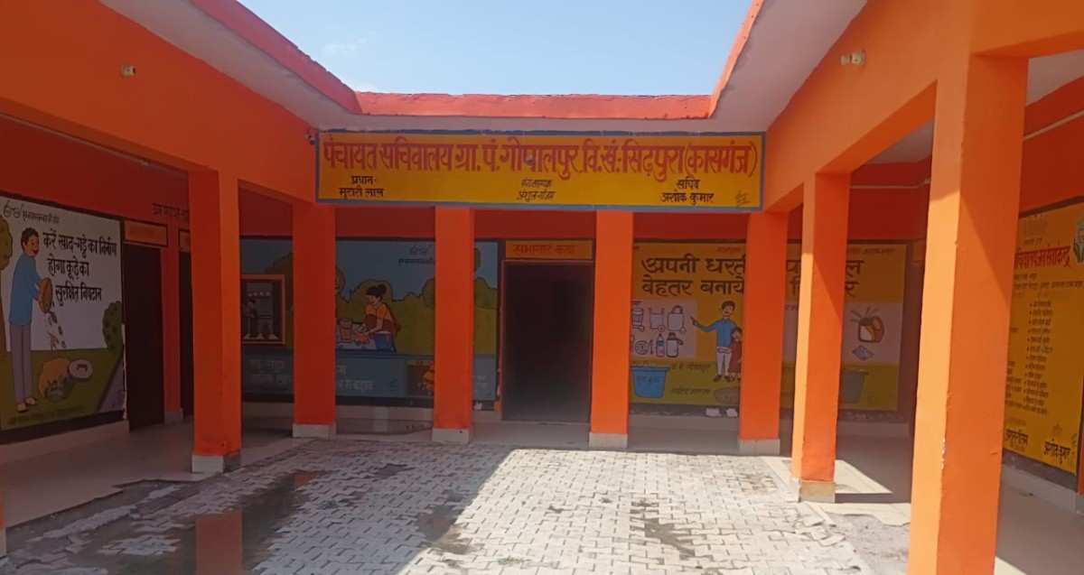 KASGANJ: पंचायत घर के ताले चटकाकर लाखों का सामान चोरी, कंप्यूटर-सोलर पैनल ले गए चोर
