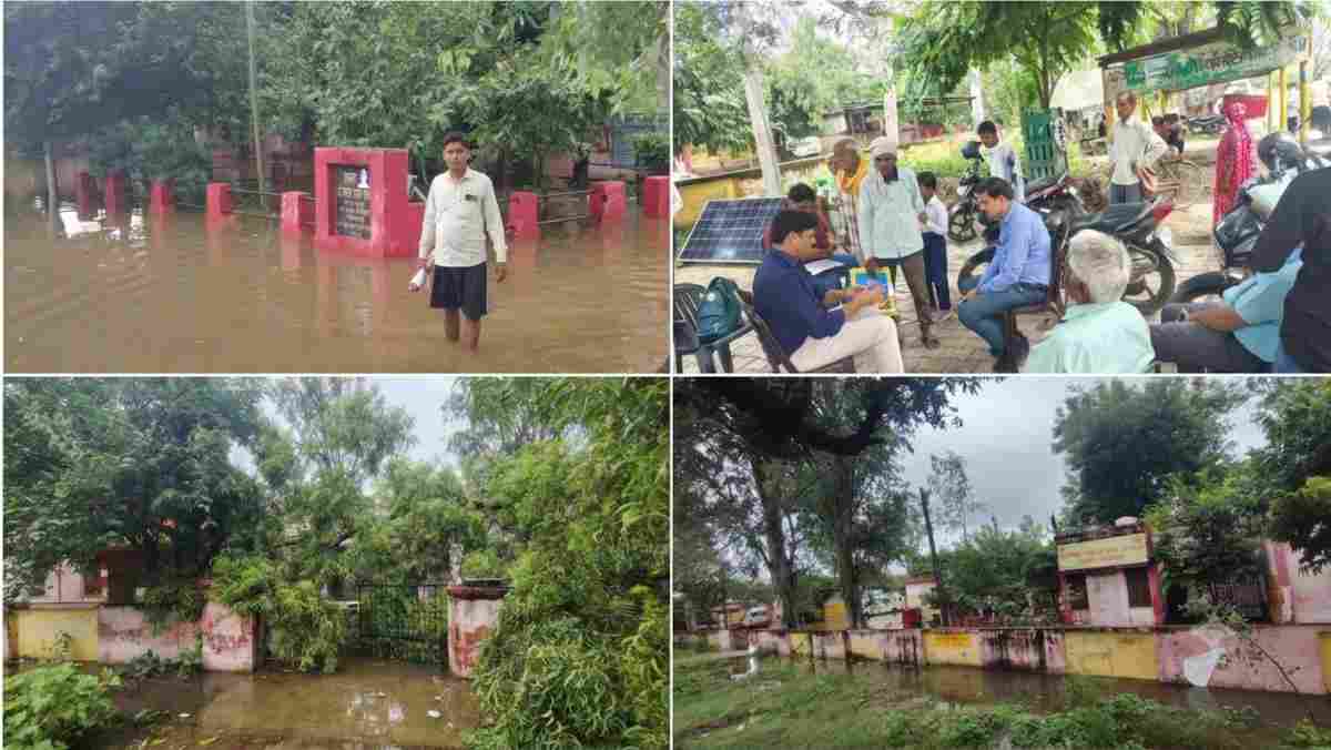 Kasganj: मरीजों का इलाज करने वाला पीएचसी खुद बीमार, तीन दिन की बारिश में अस्पताल बना तालाब,सड़क किनारे लगी ओपीडी